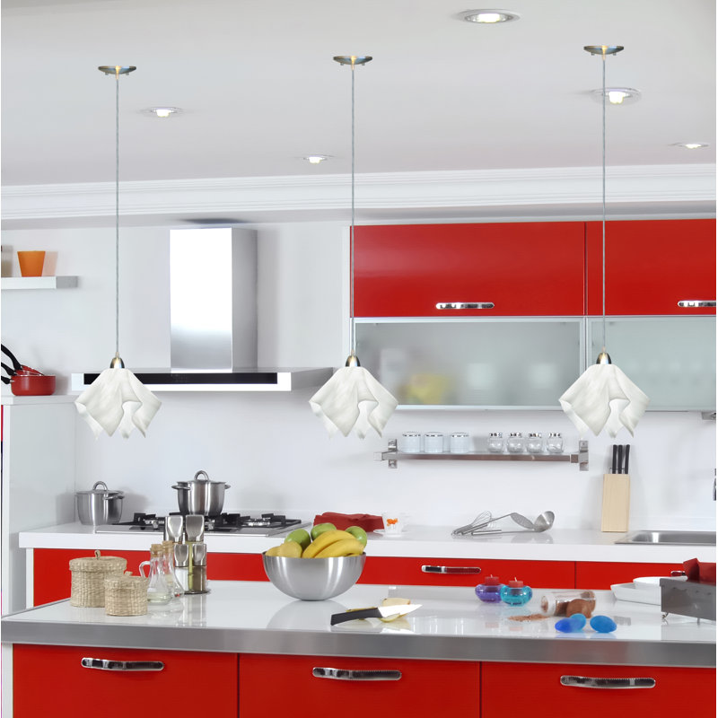 Luminaire suspendu 1 lumières flamme Dale, Petit, Blanc, Nuage blanc
