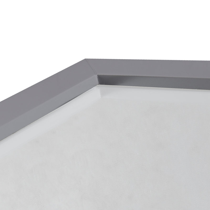 Eline Solid Wood Rectangle Mirror, Gray