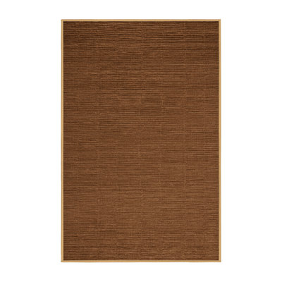 Tapis brun uni lavable à la machine