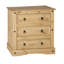 Carin Solid Wood 80cm W 3 - Drawer Chest of Drawers