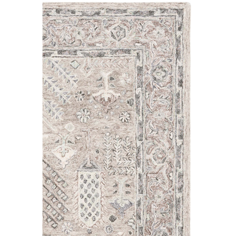 Tapis en coton touffeté à la main Cloey, Rectangle 6 pi x 9 pi