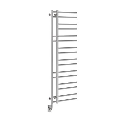 19.5"x60.5" Ortona Wall Mounted Electric Plug-In Towel Warmer - Chrome, Fluid Filled, Unique Design, Lifetime Warranty