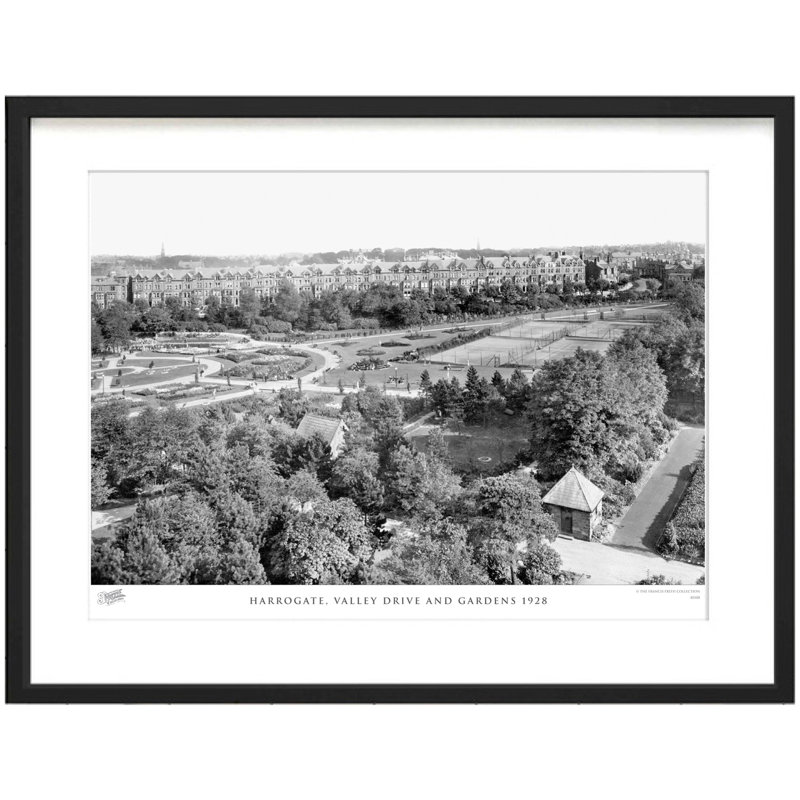 Harrogate, Valley Drive And Gardens 1928 - Single Picture Frame Print, 40cm H x 50cm W x 2.3cm D