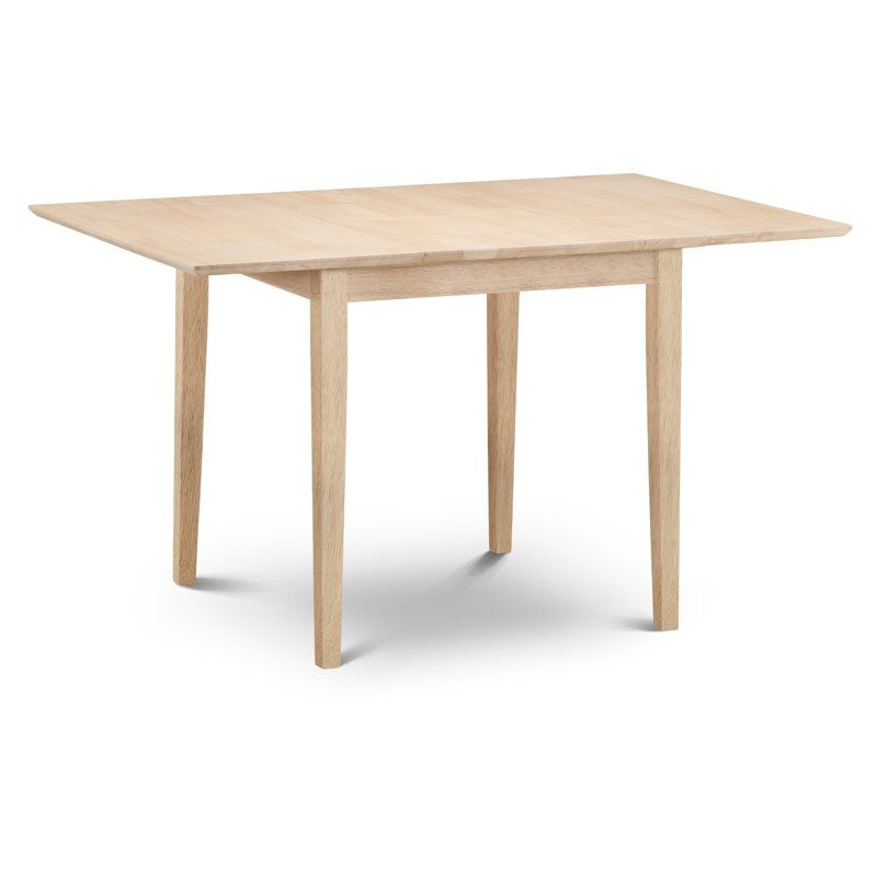Cohan Extendable Solid Wood Top Dining Table, Rubberwood