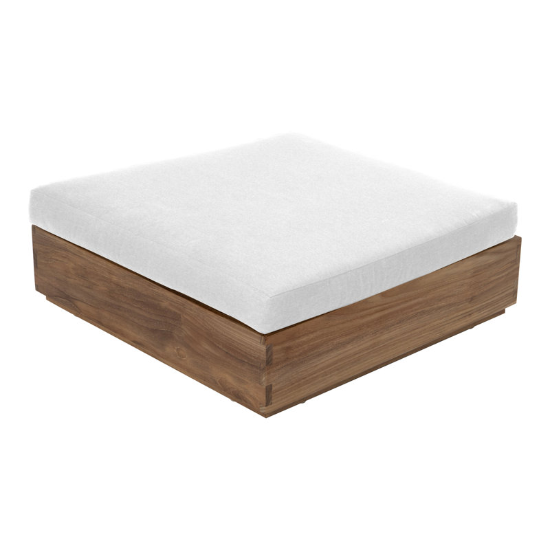 Pacific Outdoor 6 - Piece Teak Conversation Set with Sunbrella Cushions, White