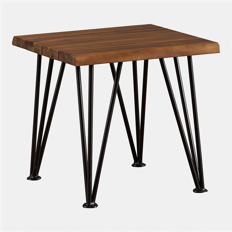 Table d'appoint en bois et métal Zion