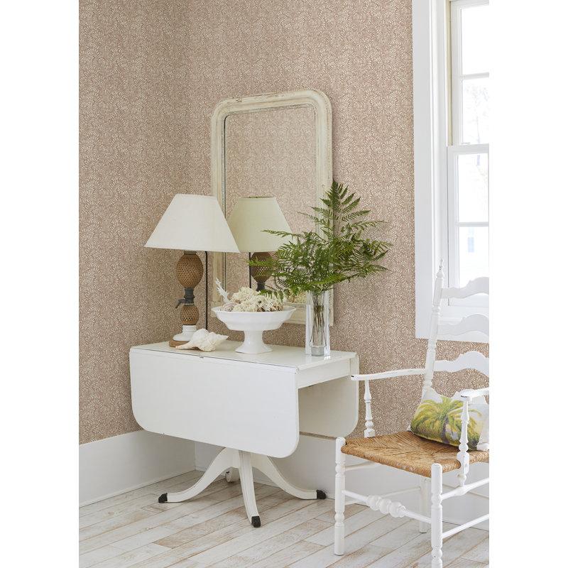 Floral Wallpaper Double Roll, Red