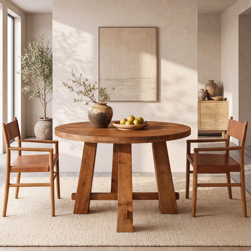 Walnut Solid Wood Base Dining Table