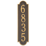 Richmond Personalized Vertical Estate 4-Line Wall Address Plaque