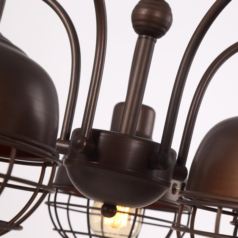 Lustre géométrique à 5 lumières