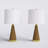 24.5'' Dimmable Wood Grain Metal Table Lamp With Usb Port