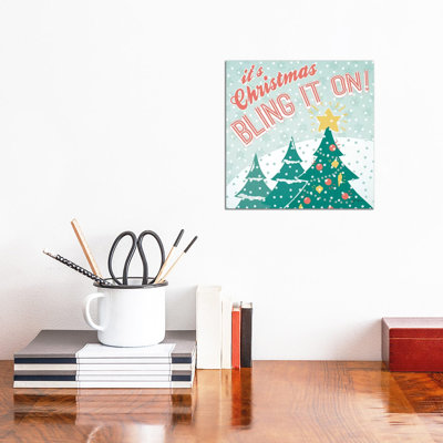 Vintage Christmas IX 1 Piece Wrapped Canvas Wall Art