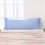 Housse de coussin corps bleu ciel, taie d'oreiller chic à volants, 20 x 54 pouces, ensemble de taies d'oreiller à volants vintage de style champêtre français, microfibre délavée-123119309