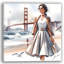 Bayside Chic: Fashionable - Impression sur toile tendue-547030796