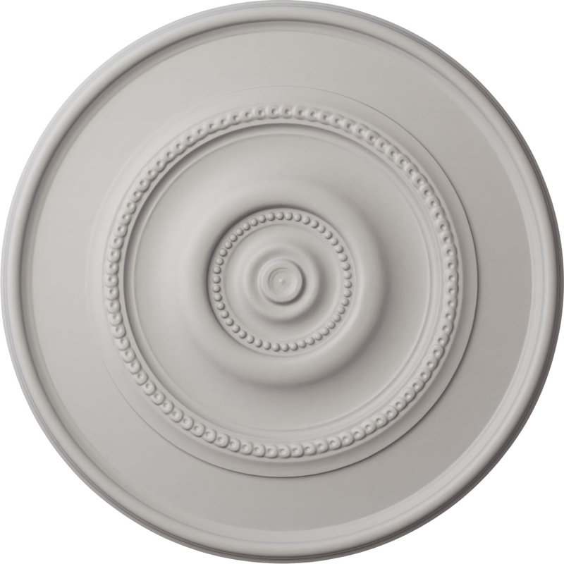 Médaillon de plafond Endurathane Dylar, DE 30 po x P 2 1/4 po (convient aux auvents jusqu'à 6 1/4 po), fini blanc ultra pur peint à la main