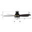 Ventilateur de plafond à 5 pales pour moteur à courant continu avec chaînes de traction, lumière DEL et garniture dorée-87704687