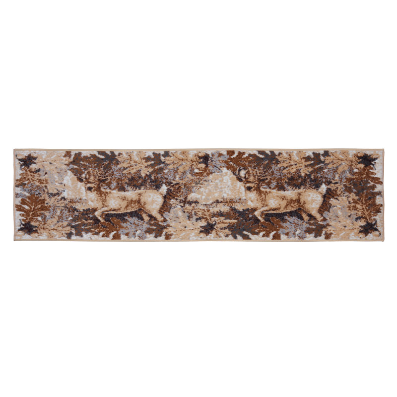 Tapis brun / beige Hunsicker, Tapis de couloir 2 pi x 8 pi