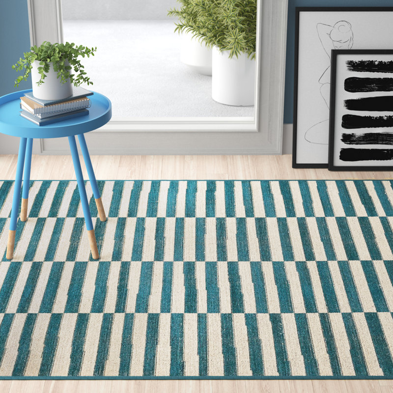 Arzilla Striped Indoor Rug, Rectangle 9' x 12'