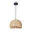 Luminaire suspendu moderne en rotin 14 po