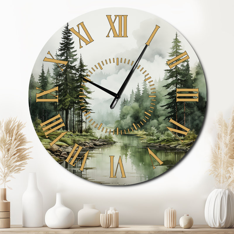 Horloge murale Pine, Surdimensionné