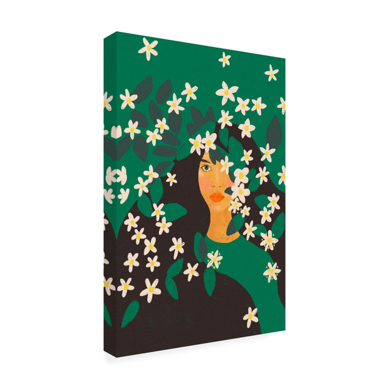 Art sur toile, bolognaise, jasminum, H 12 po x l 19 po