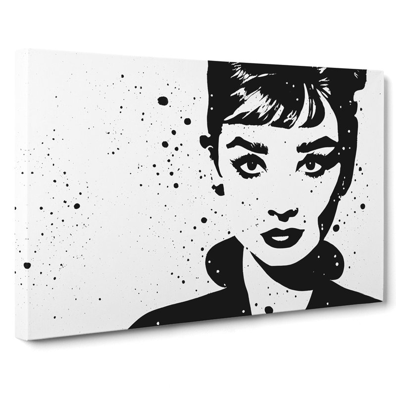 Audrey Hepburn Monochrome Vol.2 - Wrapped Canvas, 35cm H x 50cm W x 3cm D