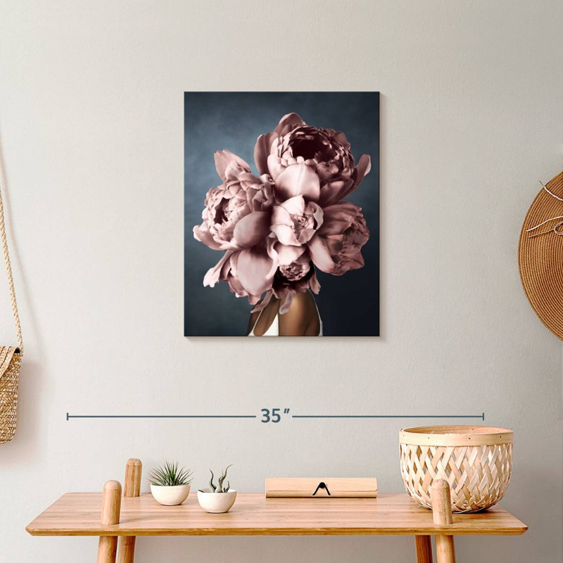 «Peony Dream», reproduction sur toile, H 16 po x l 20 po x P 1,25 po