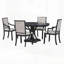 Ensemble de salle à manger 5 pièces Retro avec table ronde extensible et 4 chaises pour des espaces compacts et une utilisation polyvalente-129514786-129514782-129514783-129514788