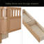 Lit plateforme en bois pour enfants, lit simple en bois à profil bas avec rails pour filles et garçons-1224844846-1224844848