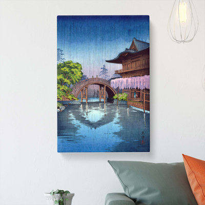 Kameido Shrine by Tsuchiya Koitsu - Wrapped Canvas Painting