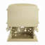 Table de chevet 2 tiroirs en argent champagne