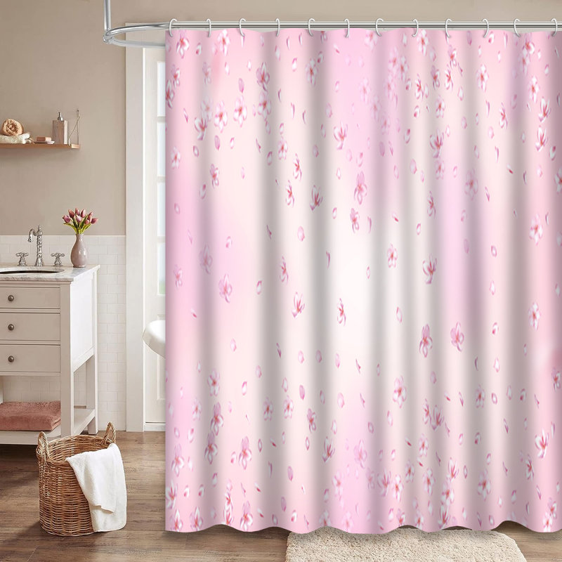 Rideau de douche Sakura Blossom, L 72 po x l 72 po