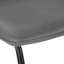 Chaise de bureau, hauteur de bar, debout, bureau d'ordinateur, bureau, aspect cuir gris, métal noir, contemporain, moderne