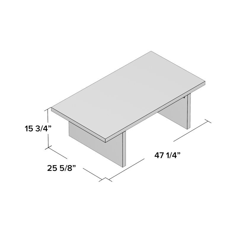 Table basse traîneau, Gris