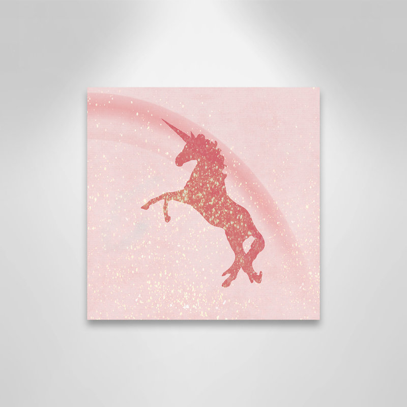Paillettes licorne 2, H 12 po x l 12 po x P 1,5 po, Toile
