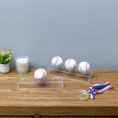 2 Piece Acrylic Baseball Collection Display Stands