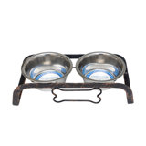 Country Living Rustic Dog Bone Elevated Feeder 