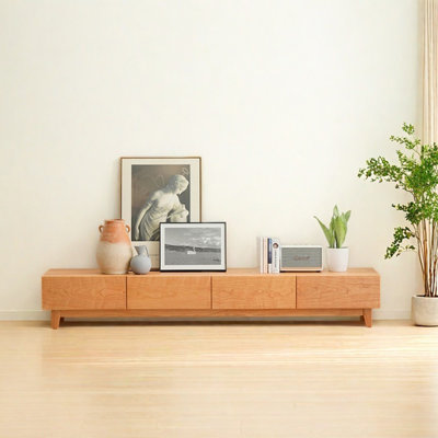 Modern simple solid wood home TV cabinet