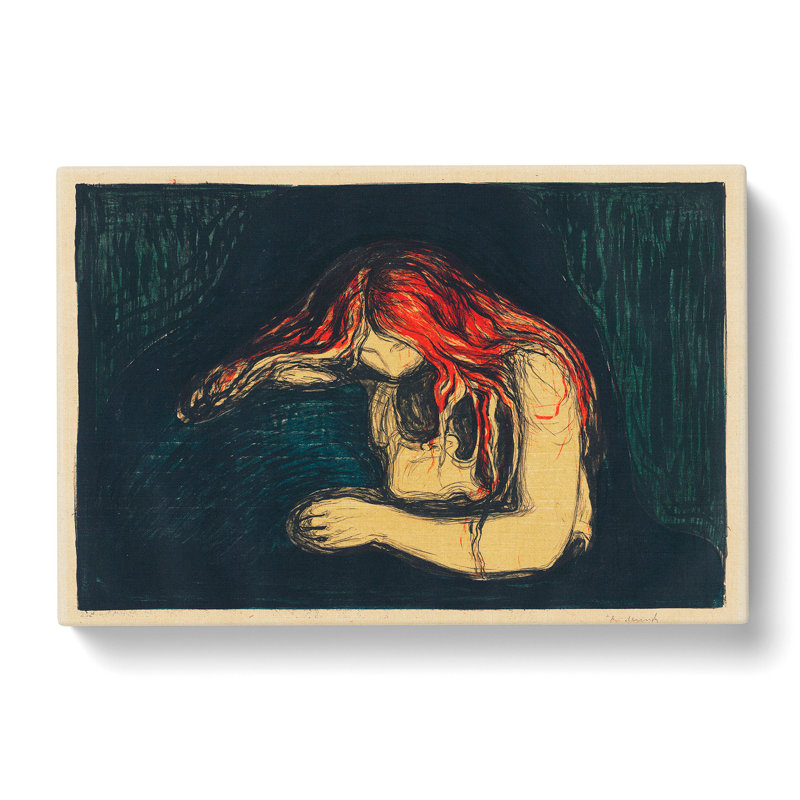 The Vampire Vol.2 by Edvard Munch - Wrapped Canvas, 40cm H x 60cm W x 3cm D