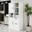 Armoire de rangement autoportante avec tablette réglable et 2 tiroirs