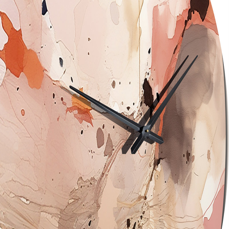 Horloge murale en métal Distant Clouds Abricot Crush Infusion III, Moyenne