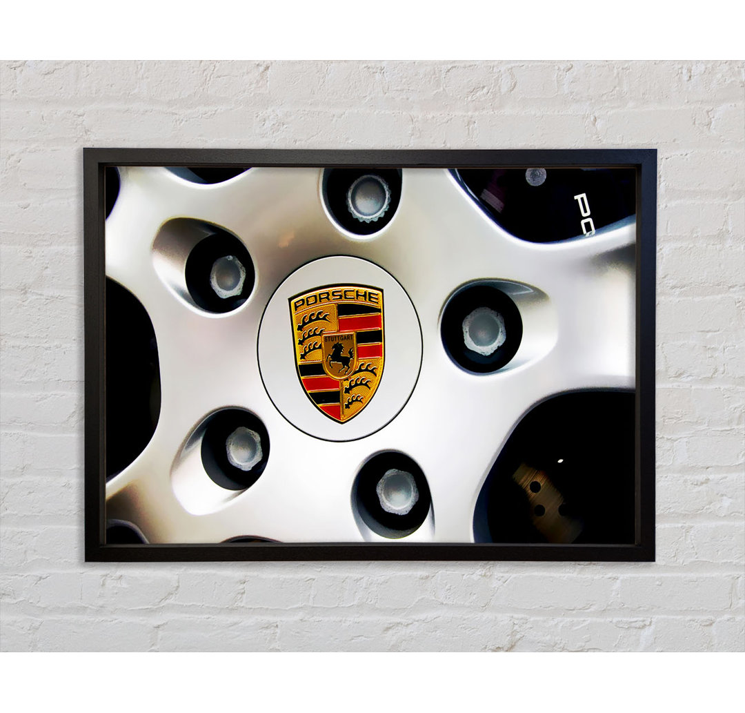 Porsche Wheel - Einzelner Bilderrahmen Kunstdrucke auf Leinwand