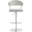 Upholstered Counter Stool with Metal Frame-1129857291