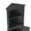Grande armoire d'angle avec portes, armoire d'appoint avec rangement ouvert, armoire de rangement
