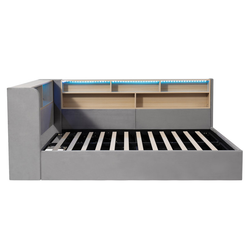 Metal Daybed, Grey, Double