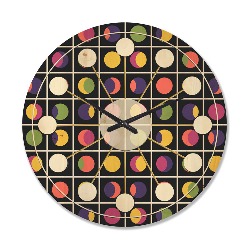 Horloge murale rétro Mid-Century, Très grand