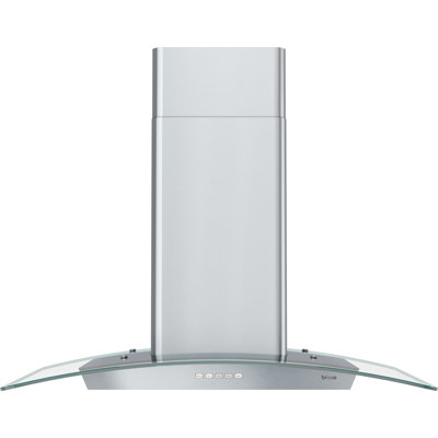 Hotte murale 30 po Zephyr Brisas 600 pi³ / min en verre incurvé avec lumières DEL en acier inoxydable