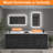 Modern LED Bathroom Vanity Mirror with Front & Back Lighting, Dimmable Anti-Fog Wall Mirror-72547438