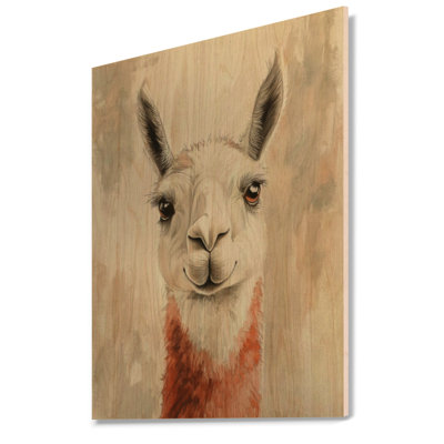 Lama des Andes - Art mural en bois pour chambre de bébé