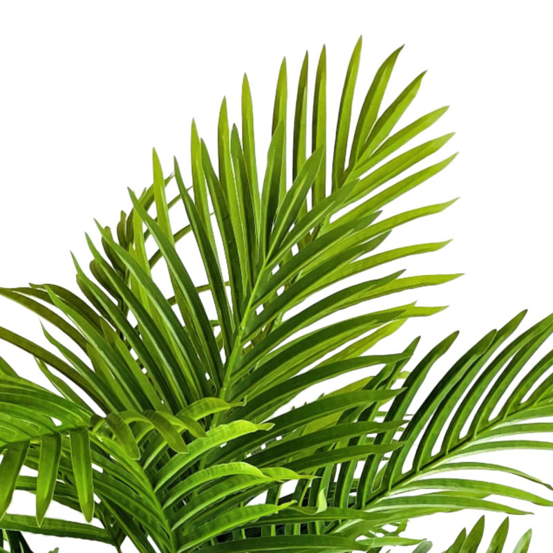 48'' Faux Palm Plant in Metal Pot